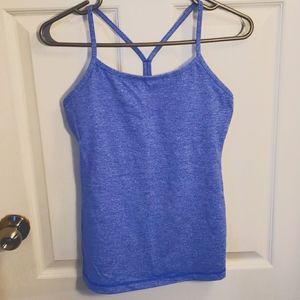 Lululemon Power Y tank, Size 6, Heathered blue color